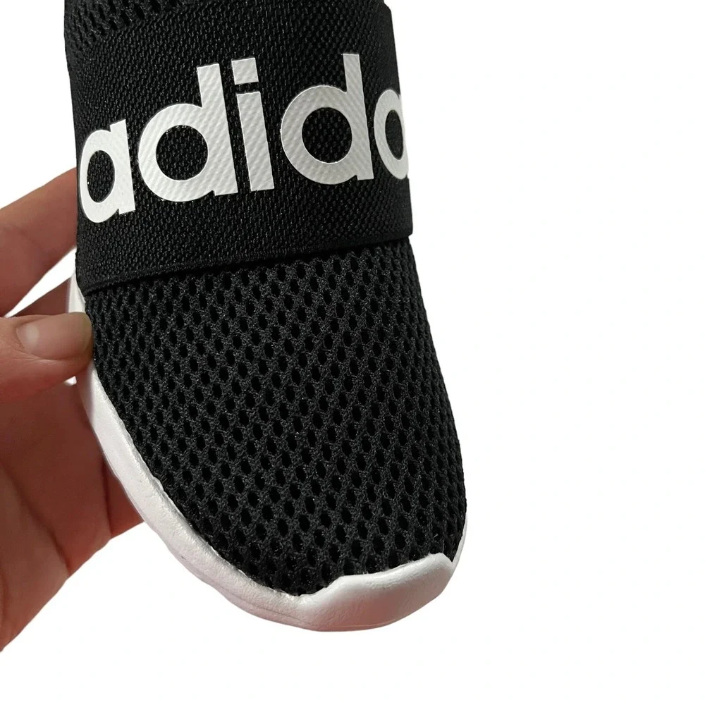 Adidas Little Boys Girls‎ Slip on Sneakers Sz 12 Black-White Lightweight Comfort